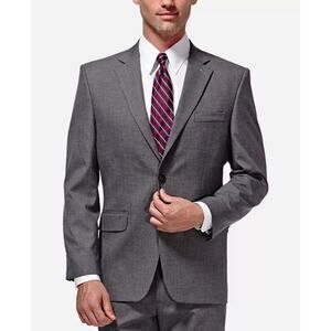 J.M. Haggar Men's Medium Gray Premium Stretch Classic Fit Suit Jacket Size 42L